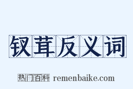 钗茸反义词是什么意思的图片